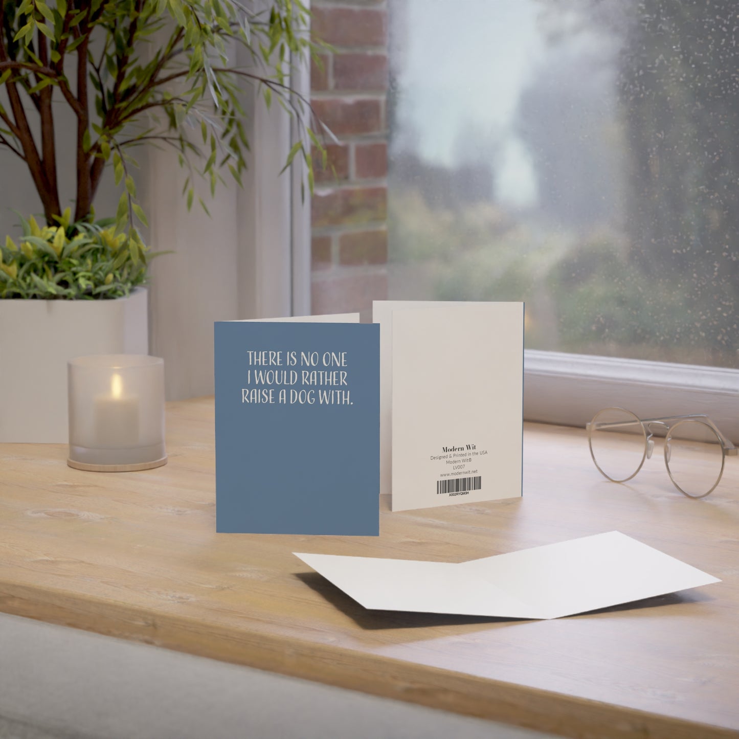 Funny Anniversary Card for Him or Her, Husband or Wife, There Is No One I Would Rather Raise a Dog With