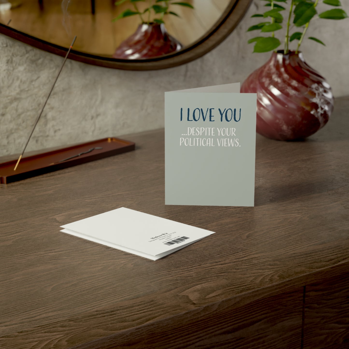Funny Birthday Cards For Women & Men, I Love You Despite Your Political Views