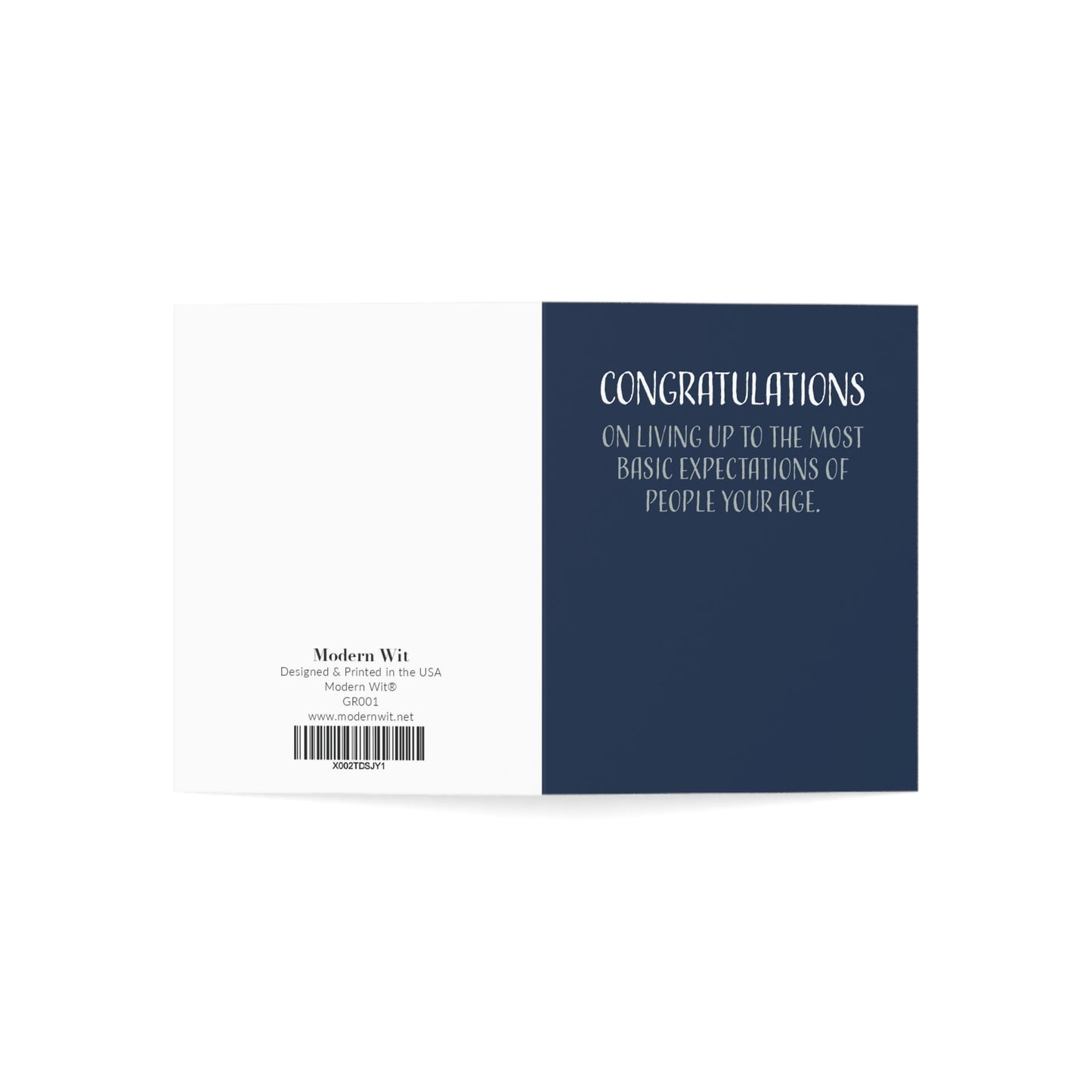 Funny Graduation Card For Her Or Him, Congratulations On Living Up To The Basic Expectations Of People your Age
