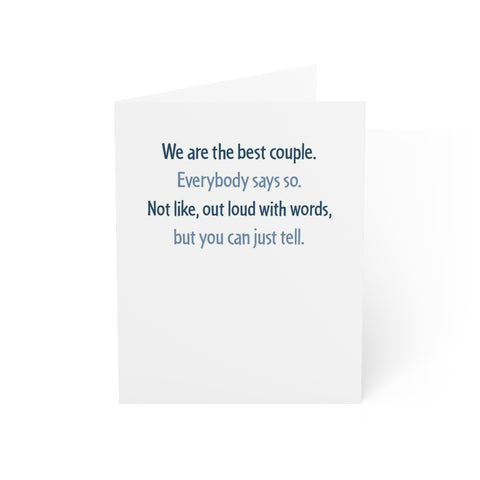 Funny Anniversary Cards for Him or Her, We're The Best Couple Everybody Says So Not Like Out Loud