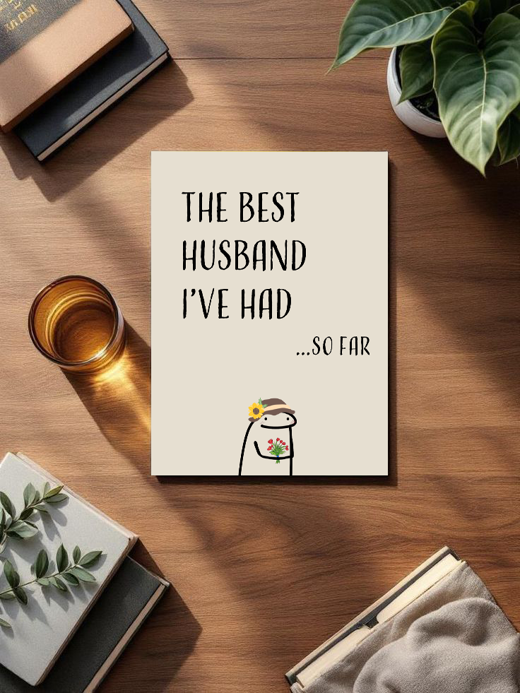 "Best Husband So Far" Funny Anniversary & Valentine's Card for Wife – Two Styles